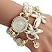 Women's Quartz Wrist Watches, SUPPION Womens Imitation Pearls Flower Luxury Watches