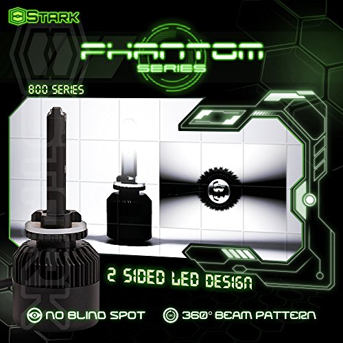 Stark Phantom Series 66W Fog Light Conversion Kit - 8000LM - 6000K Crystal White - Bulb Size: 800 Series