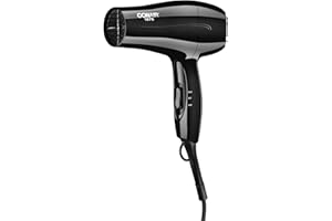 Conair 1875 Watt Mid-Size Hair Dryer; Black, Travel Hair Dryer