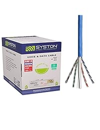 CAT6 500 ft. Azul 23   4 Riser Cable de par trenzado
