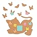 EmKi Cork Board Bulletin Board 16.5”x12”, Self-Adhesive Back, Easy to Install, Fully tackable. Bundle 20 Color Thumb Tacks and 9 Butterflies. Ideal for Individual use, Crafts for Kids/Gifts for Kids