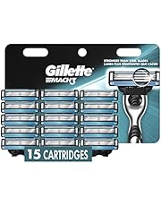 Gillette Mach3 Men's Razor Blade Refills, 15 Refills