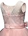 TTYAOVO Girls Pageant Ball Gowns Kids Chiffon Embroidered Wedding Party Dress Size 8-9 Years Pink