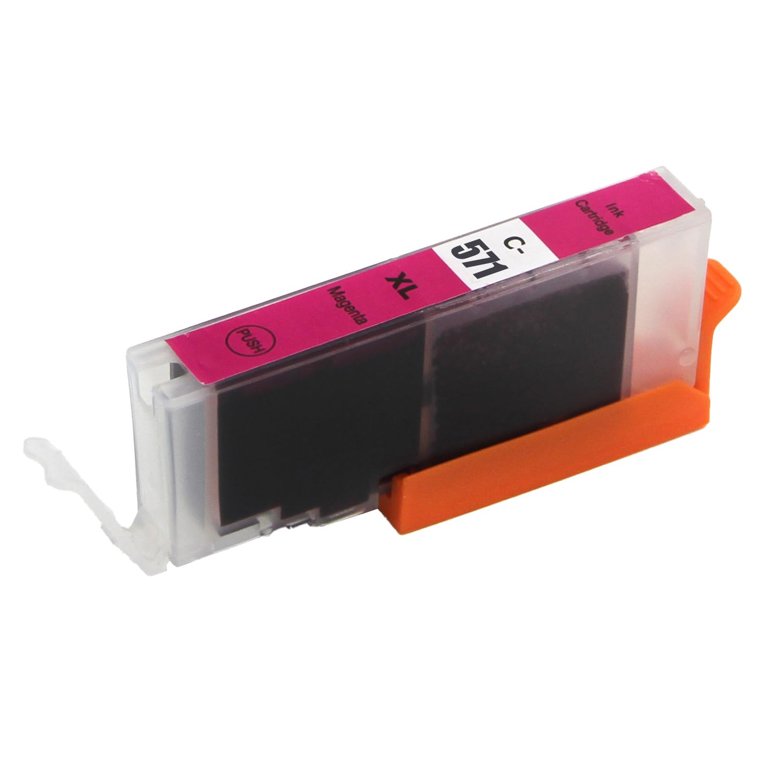 1 Go Inks Magenta Ink Cartridge Replacement for Canon CLI-571M Compatible/Non-OEM for Pixma Printers, High Capacity