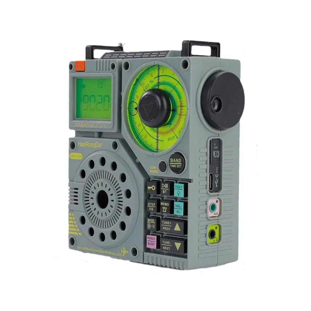 DollaTek FM AM VHF SW AIR Receiver with Bluetooth Portable Radio Rechargeable Support App Intelligent Remote Control Shortwave Radio
