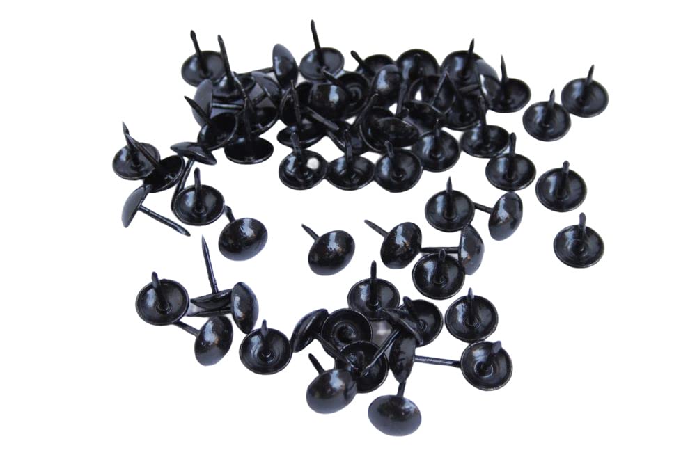 100 Quality Decorative Upholstery Nails Tacks 11 mm Black Lacquered – Made in Germany
