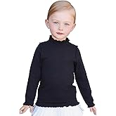 MINI PANDA Little Girl Toddler Ruffled Long-Sleeve T-Shirt