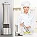 Salt and Pepper Grinder Set – Stainless Steel w/Ceramic Blade and Easy Twist Technology (2 units)