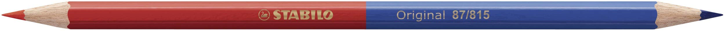 Premium Colouring Pencil, STABILO Original, Single Pen, Two-Tone, Red & Blue