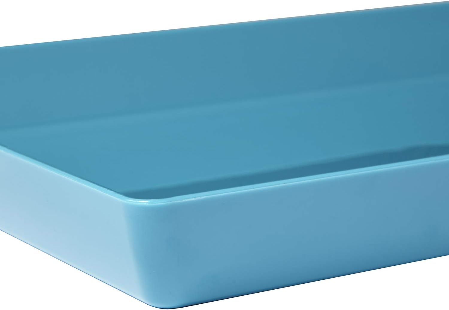 US Acrylic Avant 15" x 10" Plastic Serving Tray | Set of 3 Ocean Blue: Home & Kitchen