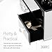 Beautify Mirrored Glass Jewelry Box & Cosmetic Organizer: 2 Drawers & 5 Sections, 11.6 x 7.7 x 5.7