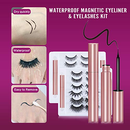 Eyelashes with Eyeliner Kit12 Pairs Reusable