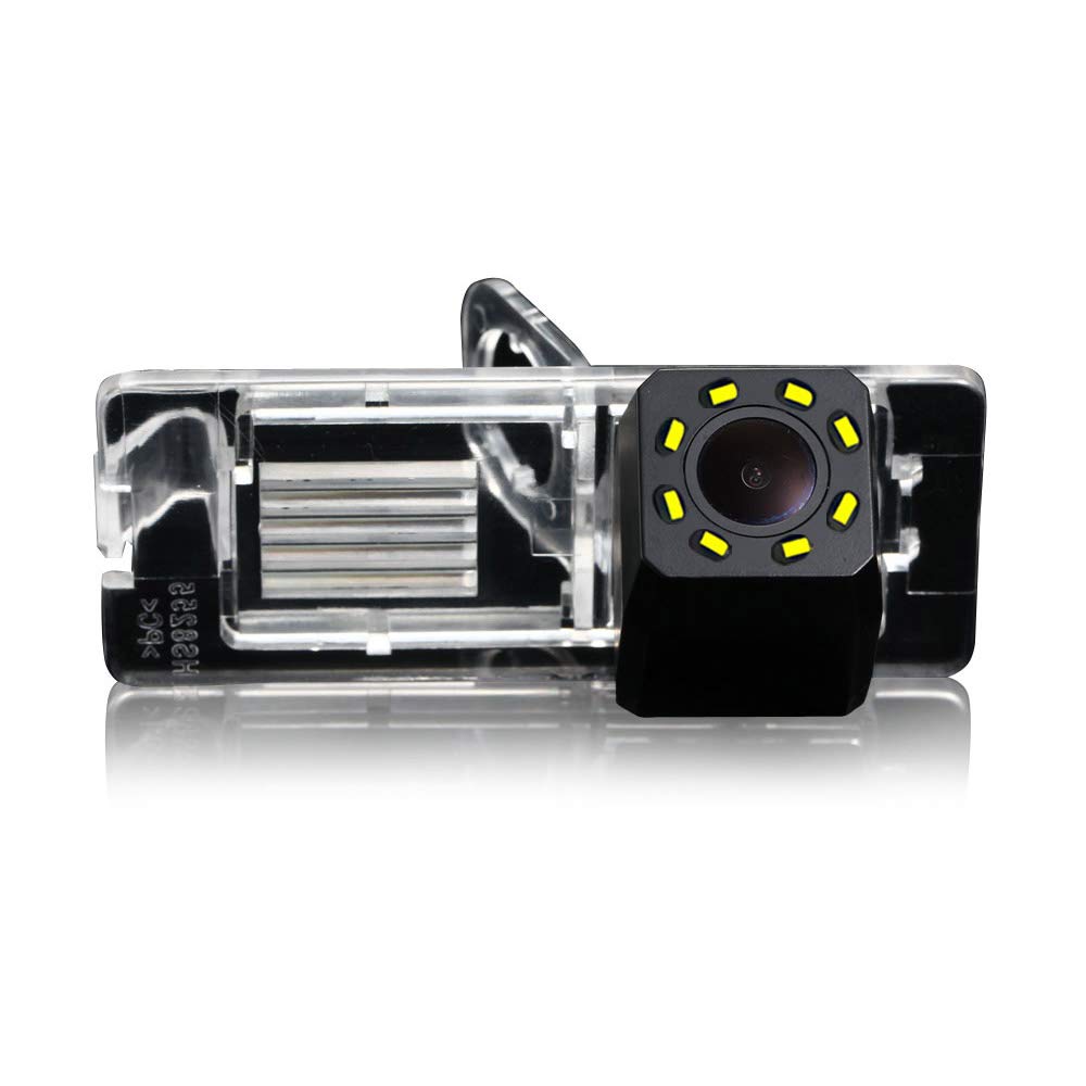 Dynavsal 8 LED Night Vision Car Rear View Camera Wide Angle HD Reversing Camera Replacement for Renault Fluence/Duster Latitude Scenic2/3 Megane 2 Megane 3/Cabrio/Clio 3/Terrano/Lutecia/Espace 4