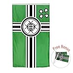 Kekistan Flag,Peoples Republic of Kekistan Pepe the Frog 3'x5' Flag 4chan pol Praise Kek Trump - with two 5.5 x 8.3 Inch Small Kek Flags for Free by QingZ