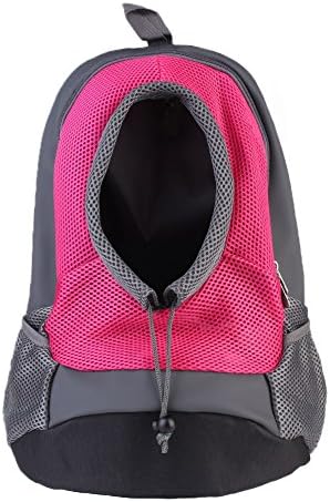 Paramount City Pet Carrier, Breathable Double Shoulder Dog Pet Puppy Bags Backpack Knapsack Rucksack Cat Carrier Packsack Travelling Pet Holder Bag for Biking, Hiking, Trip, Shopping (Small, Red)