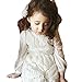 SailGoal Little Girls Long Sleeve Lace Floral Party Cute Dresses