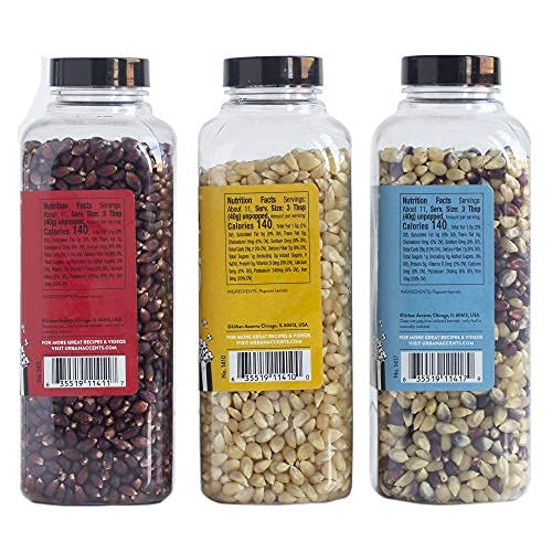 Urban Accents BLOCKBUSTER, Movie Night Popcorn Kernels Gift and Popcorn Seasoning Variety Pack