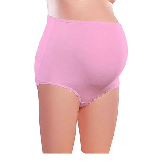 Cotton Maternity and Pregnancy Panties for Women - Medium (Pink)