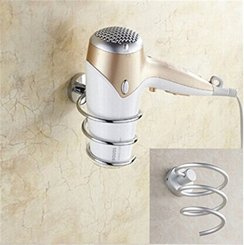 Click Here to See More Images Salon Spiral Wall Mounted Hair Dryer Holder Stylist Tool Drier Rack Organizer LJ