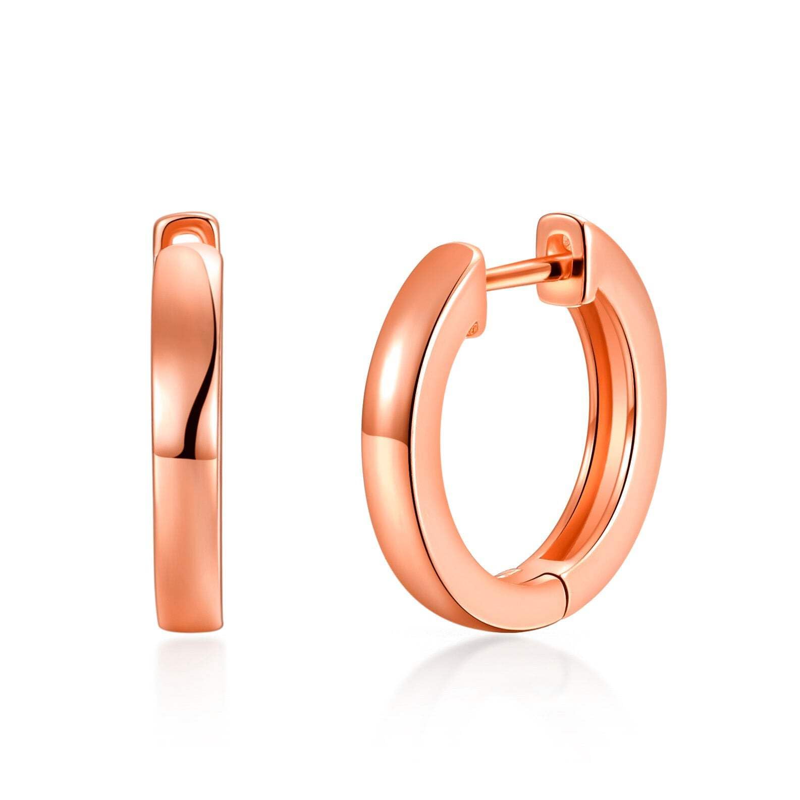 Philip Jones Rose Gold Plated Hoop Earrings