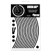 VFLUO CIRCULAR, motorbike retro reflective wheel stripes kit (1 wheel), 3M Technology, 7 mm width, Black primary
