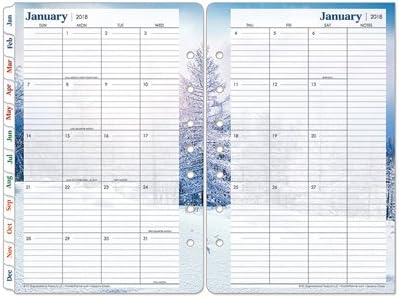Classic Seasons Two Page Monthly Ring-bound Tabs - Jan 2018 - Dec 2018
