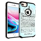 iPhone 7 Case, DURARMOR Disney Quotes Case Hybrid Bumper ShockProof Slim Fit Armor Air Cushion Defender Drop Protection Cover for iPhone 7 (4.7