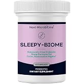 Sleep Supplement Without Melatonin &ndash; Sleepy-Biome Natural Sleep Aid for Calm, Restful Nights | Probiotic Gut-Brain Formula with GABA, L-Theanine, 5-HTP, Valerian &amp; Ashwagandha (60 Capsules)