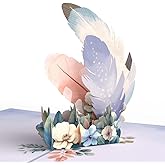 Lovepop Sympathy Pop-Up Card for Her and Him - 3D Greeting Cards for Boys, Girls, Men, Women - Nothing Loved Is Ever Lost - 5" x 7" Feather Card - Blank Note Card & Envelope Included