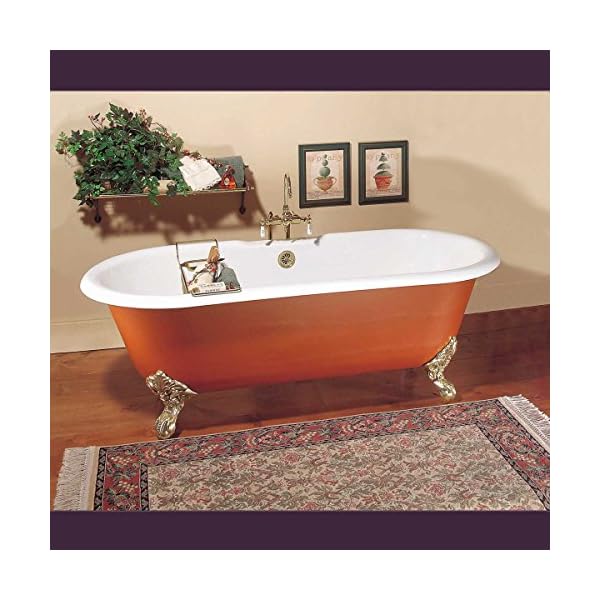 Black Cast Iron Clawfoot Tub Interior Porcelain Glaze PaintReady No