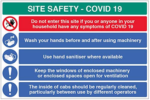 Site Safety COVID19 - Wash hands, keep windows open, clean cab