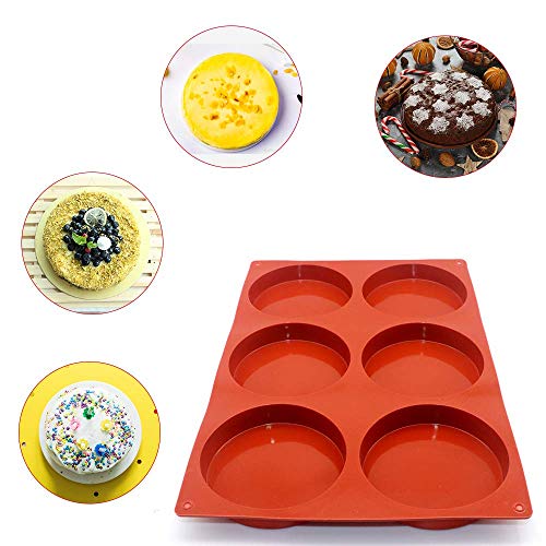 6 6+Cavity+Silicone+Coaster+Non+Stick+Dessert
