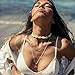 Shell Choker Necklace Bracelet for Women VSCO Conch Shell Necklace Handmade Summer Beach Rope Choker Seashell Choker Cowrie Puka Shell Bead Necklace for Girls Ladies