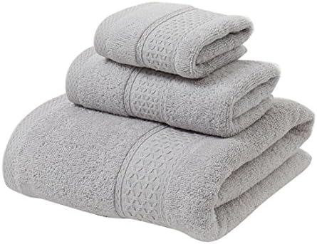 JITTY Hotel & Spa Bath Towel, 3 Piece Set 1 Bath Towel,1 Hand Towel and 1 Washcloth,Maximum Softness and Absorbency (Light Grey)