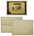 5X7 Cut Size Blank Cards with A-7 Envelopes - Aged Parchment Look - 50 Card and Envelope Sets by ThunderBolt Paper - for Invitations, Greeting, Thank Yous, Weddings - 65# Light Weight Cover Cardstock