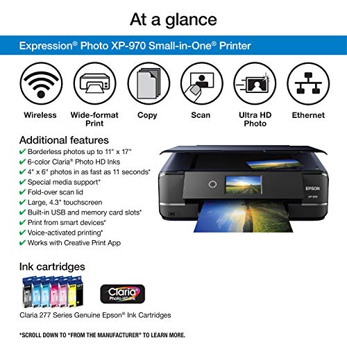 Epson Expression Photo XP-970 Wireless Color Photo Printer With Scanner And Copier on Galleon 