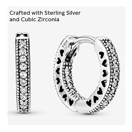 Pandora Pendientes de aro Mujer plata - 296317CZ - Imagen 4