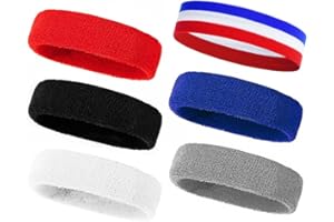 Sports Headband for Men & Women - Moisture-Wicking Sports Towel Headband for Tennis, Basketball, Running, Gym, and Fitness Wo