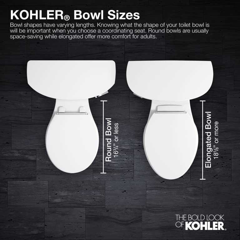 Kohler 473496 Rutledge Elongated, GripTight Bumpers, QuietClose