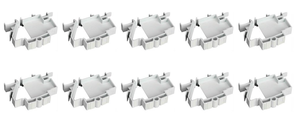 10 X Hager JK01B Blank Inserts for Hager Consumer Unit - 1 Module 1 Way