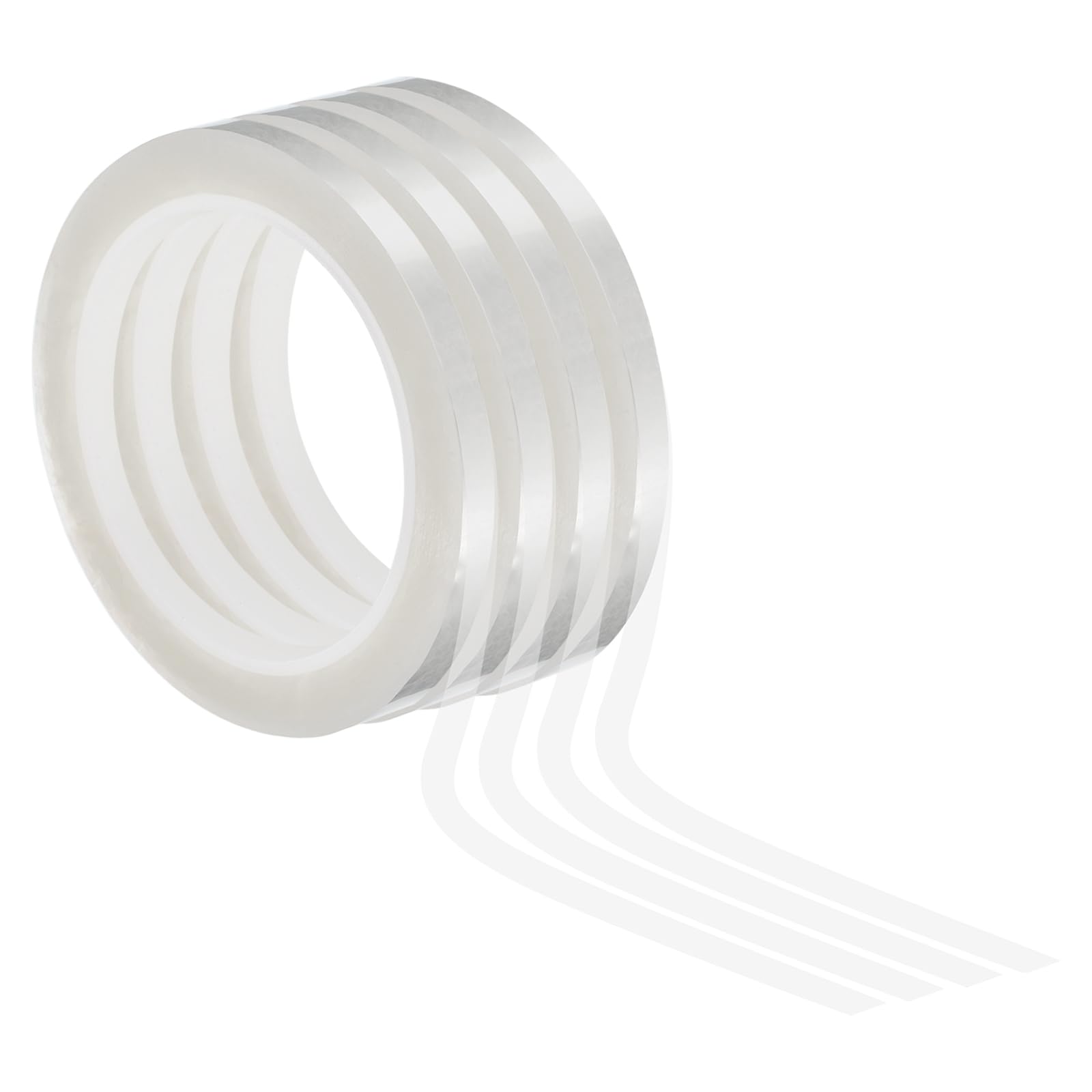 PATIKIL 1/4" Whiteboard Tape, 4 Pack Thin Dry Erase Tape for Graphic Chart Marking DIY Art, Transparent