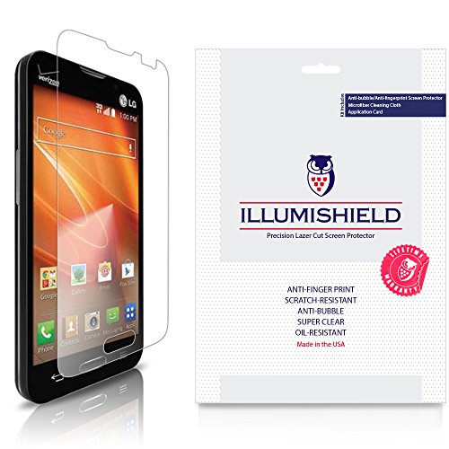 iLLumiShield - LG Optimus Exceed 2 Screen Protector Japanese Ultra Clear HD Film with Anti-Bubble and Anti-Fingerprint - High Quality (Invisible) LCD Shield - Lifetime Replacement Warranty - [3-Pack] OEM / Retail Packaging