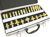 ROUTER BITS SET - 24 pieces 1/2 shank CARBIDE Aluminum Case NEW by EDMBG