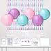Mermaid Party Decorations Pink Purple White Aqua Crepe Paper Mermaid Balloons Tissue Paper Pom Poms Lanterns for Birthday Baby Shower 59 Pack