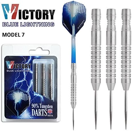 Blue Lightning Model 7 (M7) 90% Tungsten Steel Tip Darts by Victory Darts