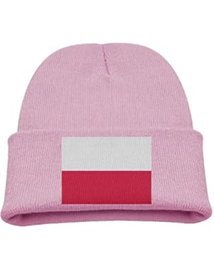Flag Of Poland Kid's Hats Winter Funny Soft Knit Beanie Cap Children Unisex