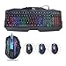 Rii Backlit Gaming Keyboard and Mouse Combo RM400 LED Keyboard and Mouse Set with Wrist Rest for Mac and PCthumb 3