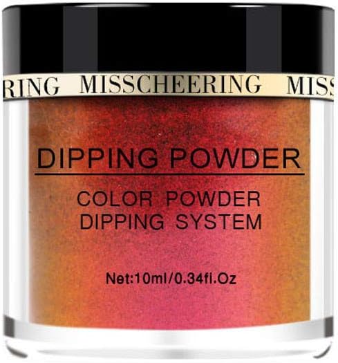 Ktyssp Shiny Nail Art Polymer Acrylic Powder Extension Dipping Glitter Powder Nail Art (F)