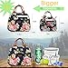 HEKATE Insulated Lunch Bag for Women, Floral Waterproof Thermal Lunch Bags for Work, Flower Insulated Lunch Box Cooler Bag (Blue)