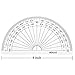 eBoot 36 Pack Plastic Protractor Math Protractors 180 Degrees Protractors for Angle Measurement Student School Office Supply, 4 Inches, Clear